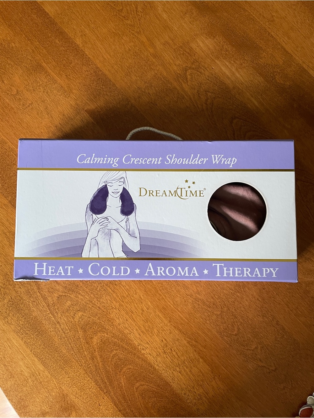 DreamTime Calming Crescent Shoulder Wrap in Mauve, Aroma Therapy NEW